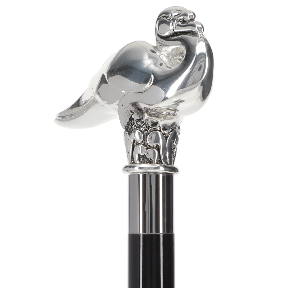 Italian Import 925r Silver Swan Stick - Agatha Christie's Poirot Alpaca Silver Walking Sticks - Tophatter Daily Deals