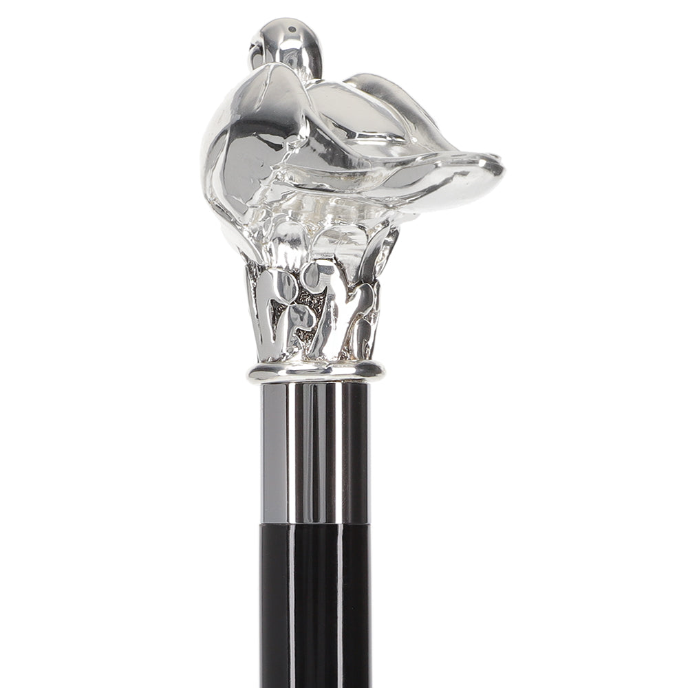 Italian Import 925r Silver Swan Stick - Agatha Christie's Poirot Alpaca Silver Walking Sticks - Tophatter Daily Deals