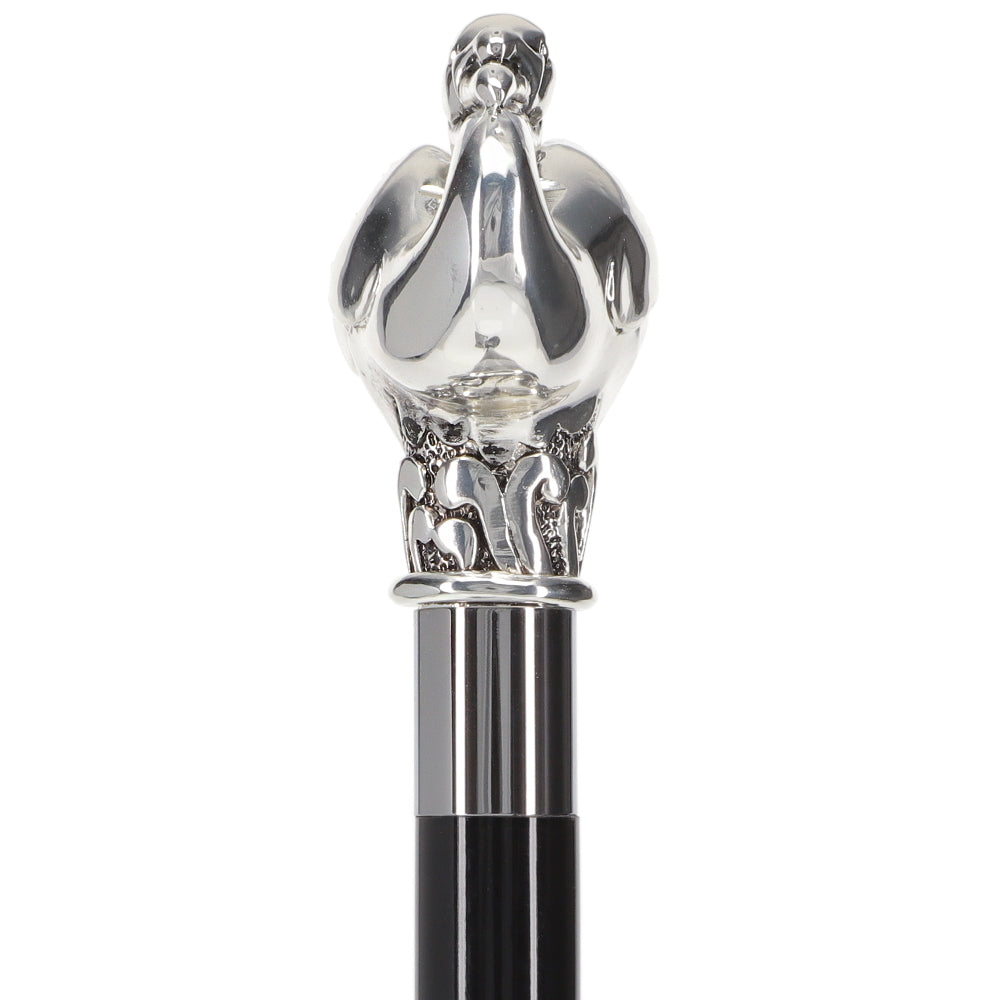 Italian Import 925r Silver Swan Stick - Agatha Christie's Poirot Alpaca Silver Walking Sticks - Tophatter Daily Deals