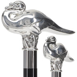 Italian Import 925r Silver Swan Stick - Agatha Christie's Poirot Alpaca Silver Walking Sticks - Tophatter Daily Deals