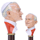 Pope Giovanni Knob Walking Stick with Stained Beechwood Shaft Skull Walking Canes Dragon Walking Canes - Tophatter Daily Deals