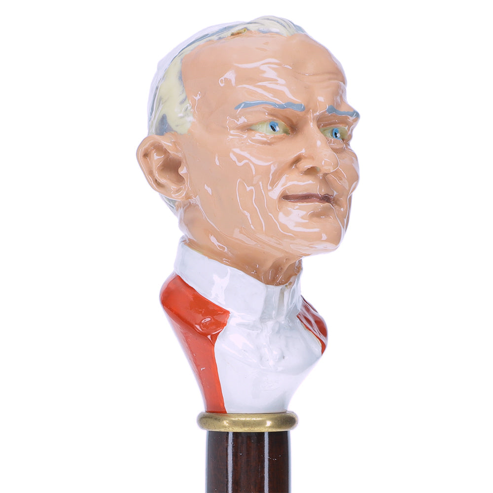 Pope Giovanni Knob Walking Stick with Stained Beechwood Shaft Skull Walking Canes Dragon Walking Canes - Tophatter Daily Deals