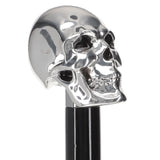 Italian Import: 925r Silver Skull Luxury Walking Stick Alpaca Silver Walking Sticks - Tophatter Daily Deals