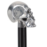 Italian Luxury: Skull Walking Stick, Swarovski Eyes, 925r Silver Alpaca Silver Walking Sticks - Tophatter Daily Deals