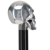 Italian Luxury: Skull Walking Stick, Swarovski Eyes, 925r Silver Alpaca Silver Walking Sticks - Tophatter Daily Deals