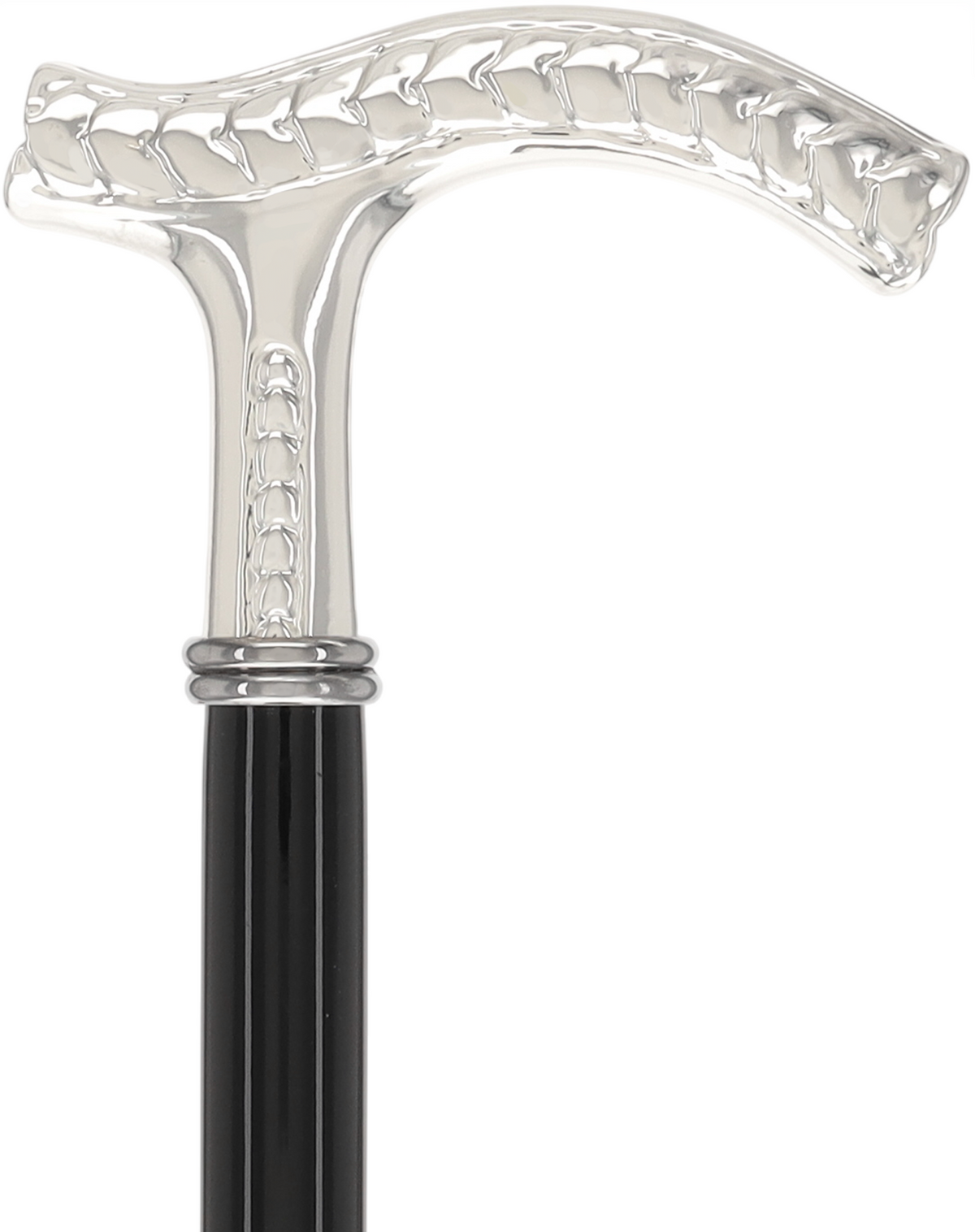 Italian Luxury: Embossed Leaves Cane, Crafted in 925r Silver Alpaca Silver Walking Sticks - Tophatter Daily Deals