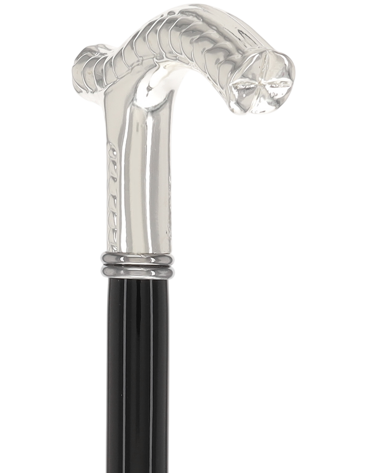 Italian Luxury: Embossed Leaves Cane, Crafted in 925r Silver Alpaca Silver Walking Sticks - Tophatter Daily Deals