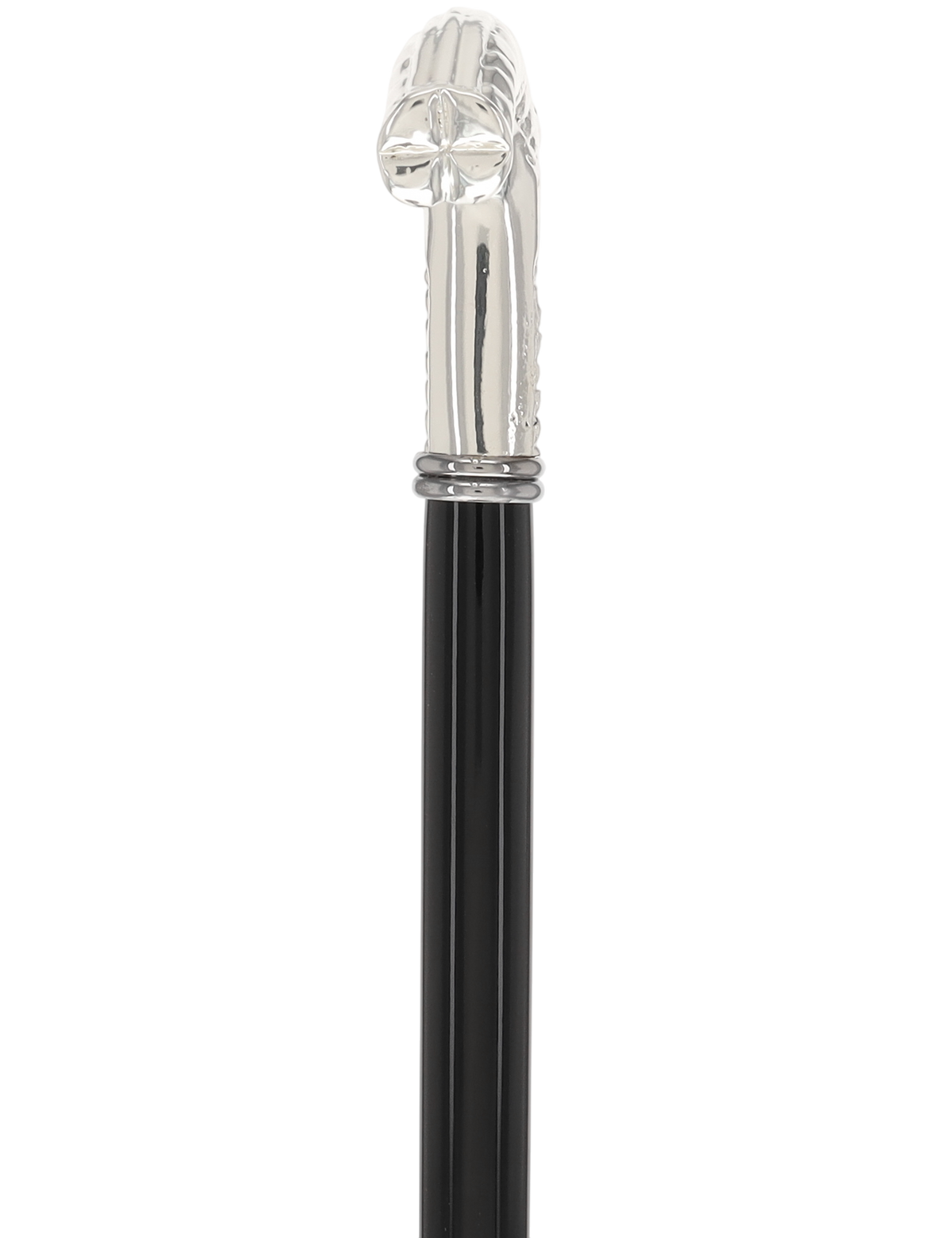 Italian Luxury: Embossed Leaves Cane, Crafted in 925r Silver Alpaca Silver Walking Sticks - Tophatter Daily Deals