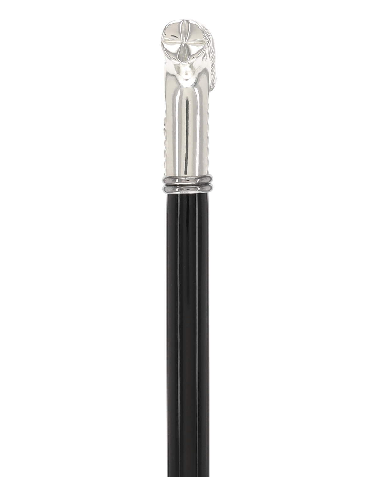 Italian Luxury: Embossed Leaves Cane, Crafted in 925r Silver Alpaca Silver Walking Sticks - Tophatter Daily Deals