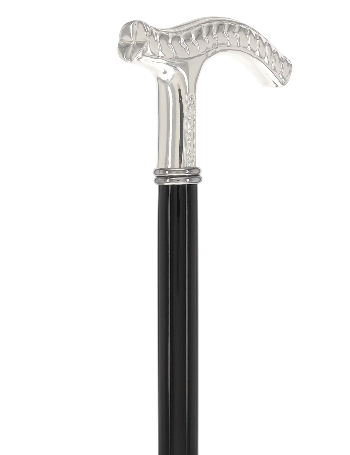 Italian Luxury: Embossed Leaves Cane, Crafted in 925r Silver Alpaca Silver Walking Sticks - Tophatter Daily Deals