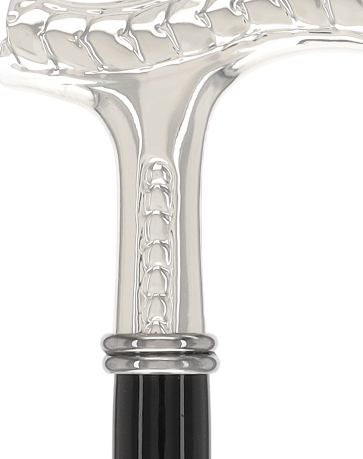 Italian Luxury: Embossed Leaves Cane, Crafted in 925r Silver Alpaca Silver Walking Sticks - Tophatter Daily Deals