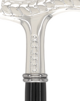 Italian Luxury: Embossed Leaves Cane, Crafted in 925r Silver Alpaca Silver Walking Sticks - Tophatter Daily Deals
