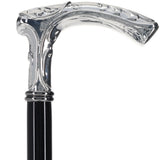 Italian Import: 925r Silver Liberty Embossed Fritz Cane Alpaca Silver Walking Sticks - Tophatter Daily Deals