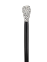 Italian Import:925 silver plating on the Falcon Head Walking Stick Sterling Silver Walking Sticks - Tophatter Daily Deals