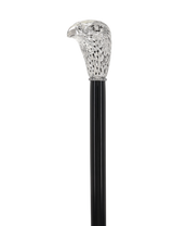 Italian Import:925 silver plating on the Falcon Head Walking Stick Sterling Silver Walking Sticks - Tophatter Daily Deals