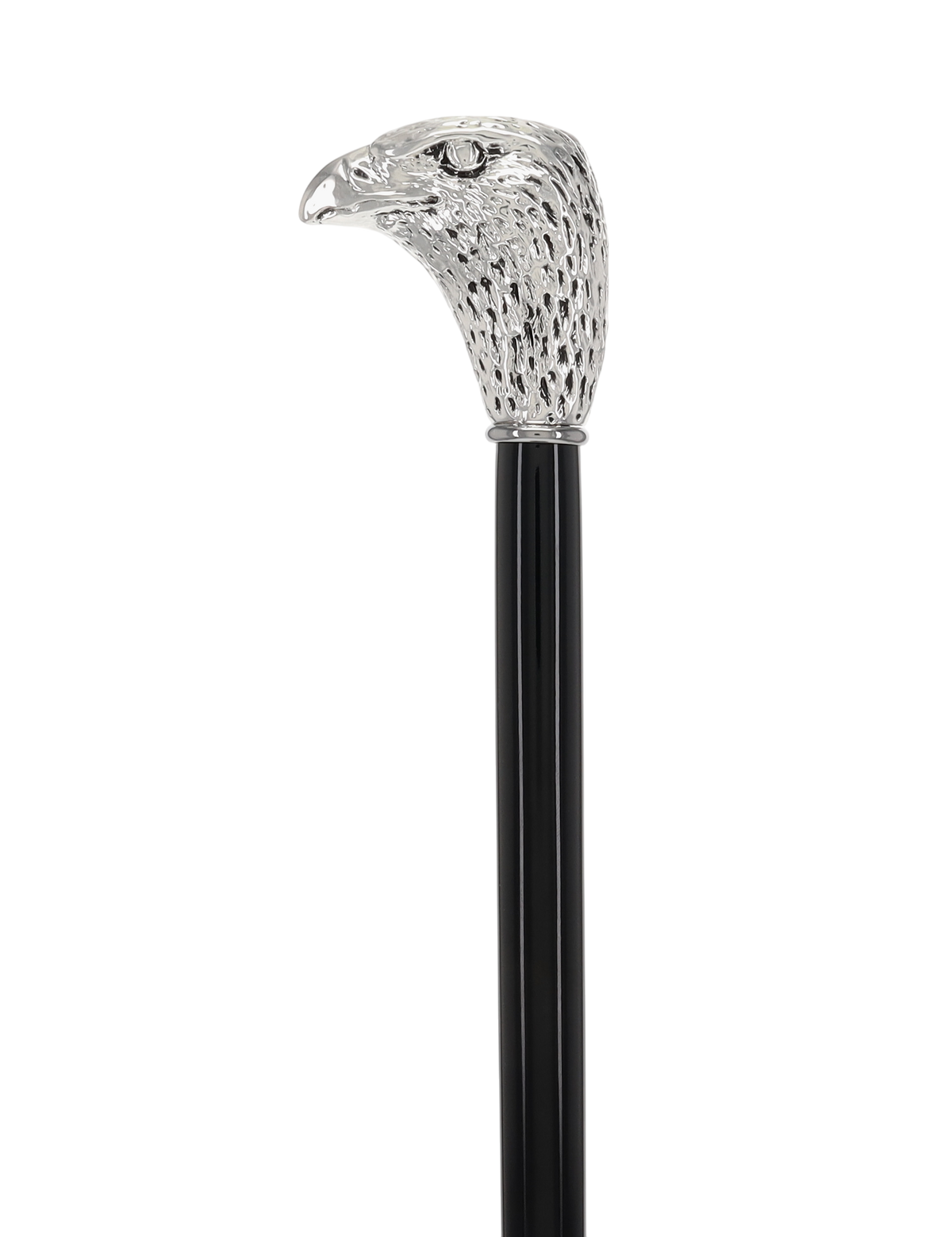 Italian Import:925 silver plating on the Falcon Head Walking Stick Sterling Silver Walking Sticks - Tophatter Daily Deals