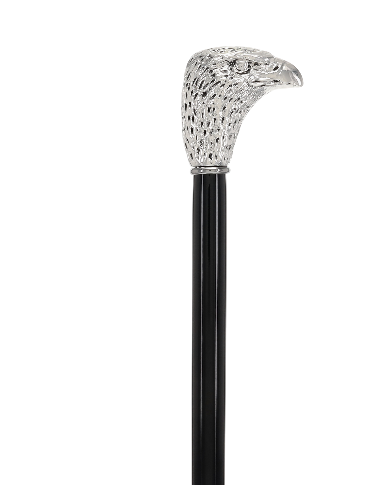 Italian Import:925 silver plating on the Falcon Head Walking Stick Sterling Silver Walking Sticks - Tophatter Daily Deals