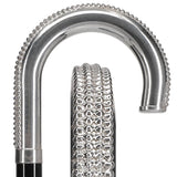 Italian Luxury: 'Lustrous Tourist' Cane, Crafted in 925r Silver Alpaca Silver Walking Sticks - Tophatter Daily Deals