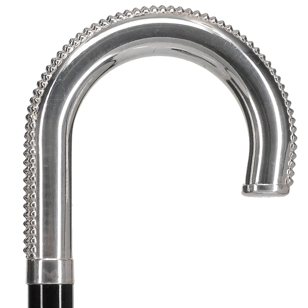 Italian Luxury: 'Lustrous Tourist' Cane, Crafted in 925r Silver Alpaca Silver Walking Sticks - Tophatter Daily Deals