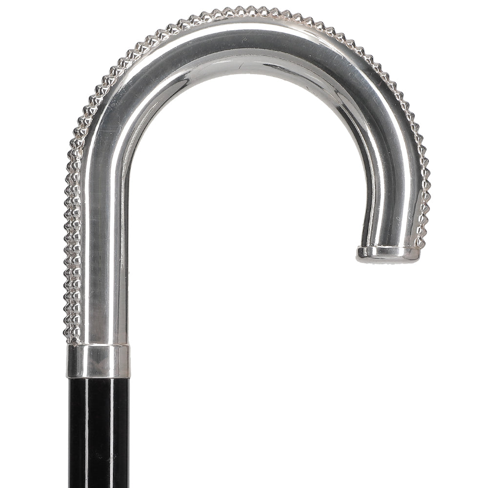 Italian Luxury: 'Lustrous Tourist' Cane, Crafted in 925r Silver Alpaca Silver Walking Sticks - Tophatter Daily Deals