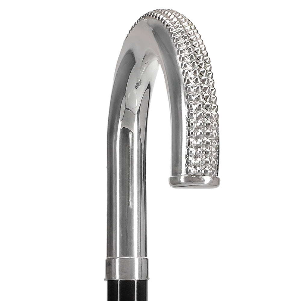 Italian Luxury: 'Lustrous Tourist' Cane, Crafted in 925r Silver Alpaca Silver Walking Sticks - Tophatter Daily Deals
