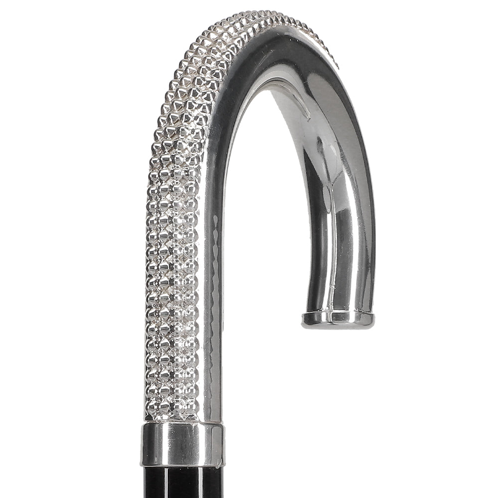 Italian Luxury: 'Lustrous Tourist' Cane, Crafted in 925r Silver Alpaca Silver Walking Sticks - Tophatter Daily Deals