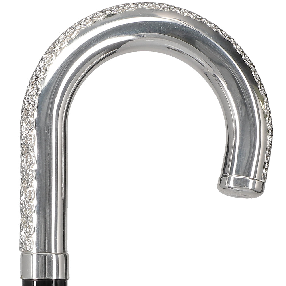 Italian Luxury: 'Tranquil Tourist' Cane, Crafted in 925r Silver Alpaca Silver Walking Sticks - Tophatter Daily Deals