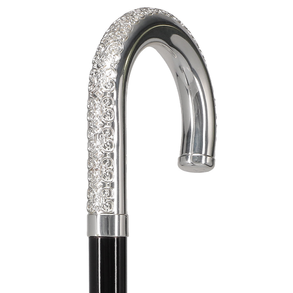 Italian Luxury: 'Tranquil Tourist' Cane, Crafted in 925r Silver Alpaca Silver Walking Sticks - Tophatter Daily Deals
