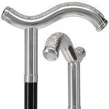 Italian Luxury 925r Silver Tranquil Fritz Cane Alpaca Silver Walking Sticks - Tophatter Daily Deals