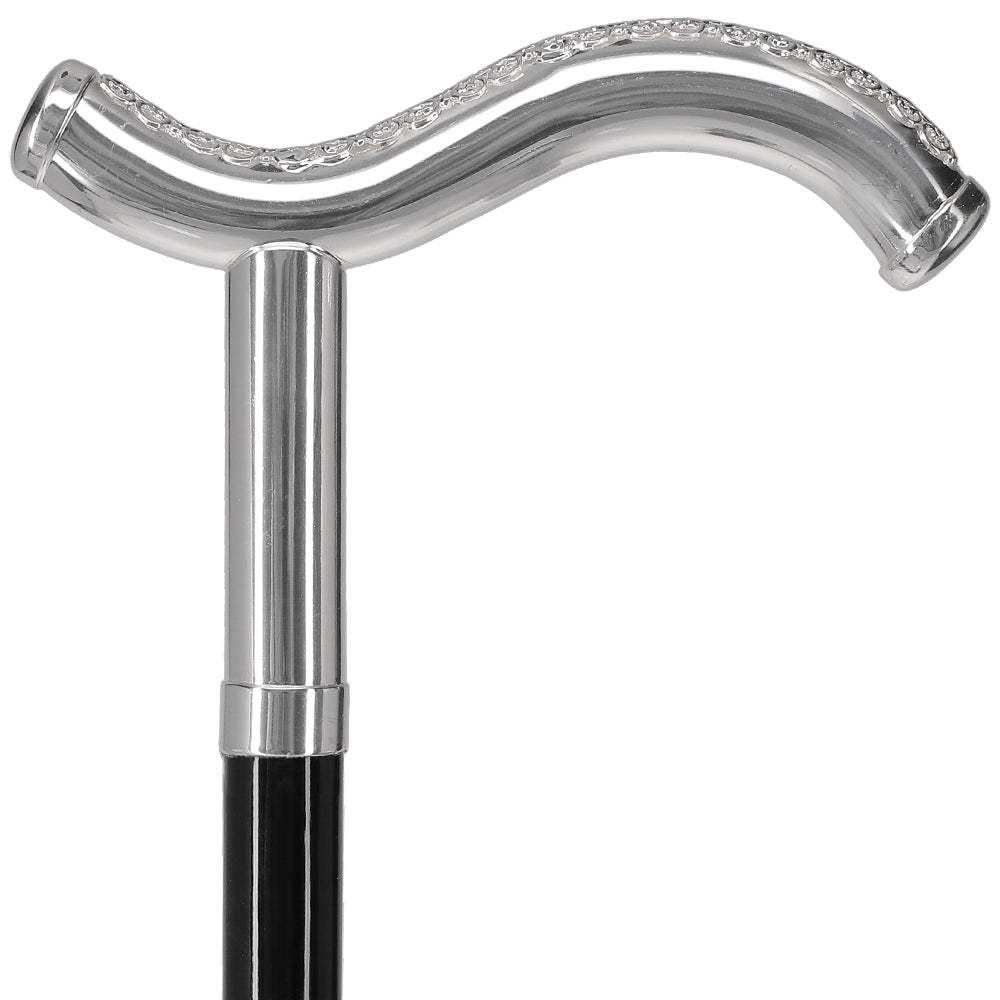 Italian Luxury 925r Silver Tranquil Fritz Cane Alpaca Silver Walking Sticks - Tophatter Daily Deals