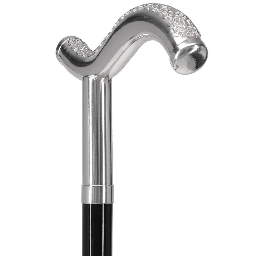 Italian Luxury 925r Silver Tranquil Fritz Cane Alpaca Silver Walking Sticks - Tophatter Daily Deals