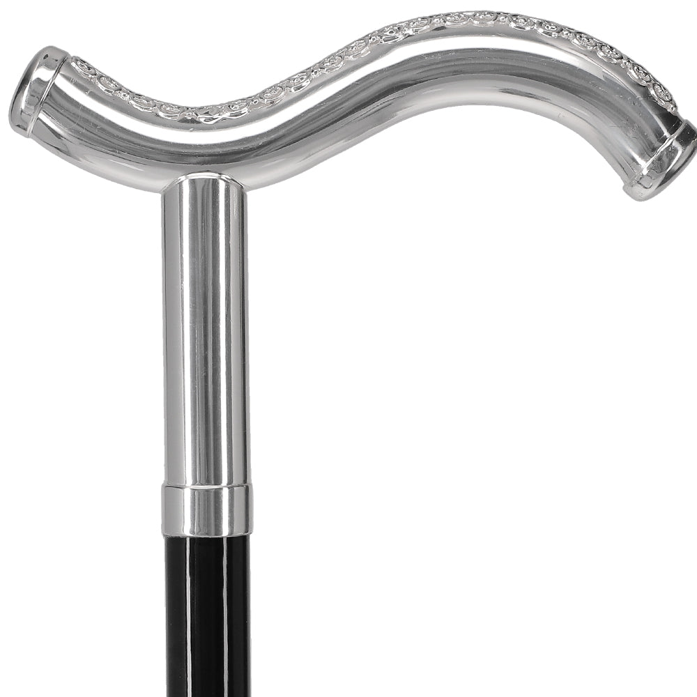 Italian Luxury 925r Silver Tranquil Fritz Cane Alpaca Silver Walking Sticks - Tophatter Daily Deals