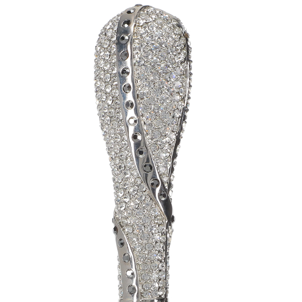 Opulent Italian: 925r Silver Cane w/ Extensive Swarovski Inlay Alpaca Silver Walking Sticks - Tophatter Daily Deals
