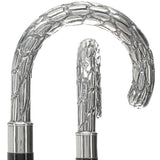 Italian Luxury: Embossed Tourist Cane, Crafted in 925r Silver Alpaca Silver Walking Sticks - Tophatter Daily Deals