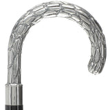 Italian Luxury: Embossed Tourist Cane, Crafted in 925r Silver Alpaca Silver Walking Sticks - Tophatter Daily Deals