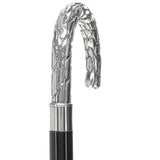 Italian Luxury: Embossed Tourist Cane, Crafted in 925r Silver Alpaca Silver Walking Sticks - Tophatter Daily Deals