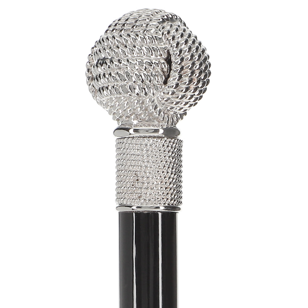 Italian Import - Sailor Monkey Fist Knot: 925r Silver Rope Cane - Tophatter Daily Deals