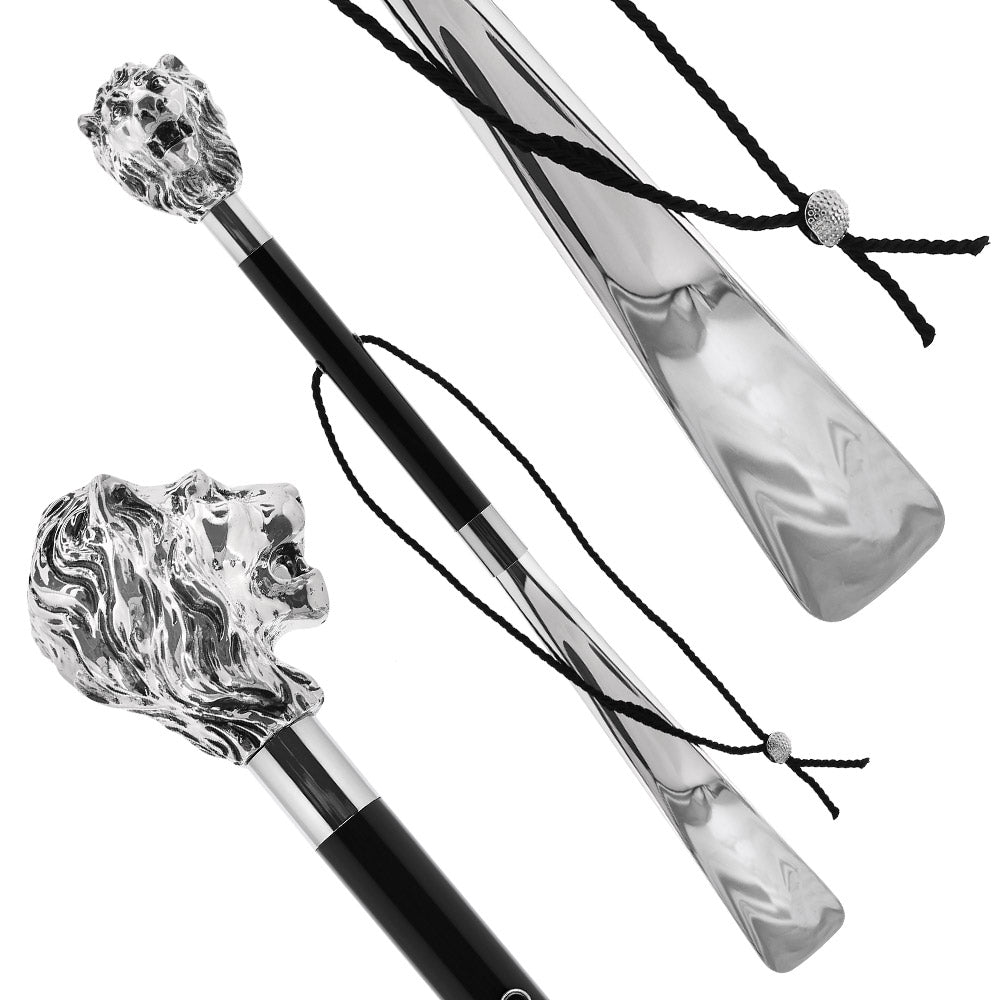 Italian Luxury: Lion Shoehorn, Majestic, Elegant 925r Silver Shoe Horns - Tophatter Daily Deals
