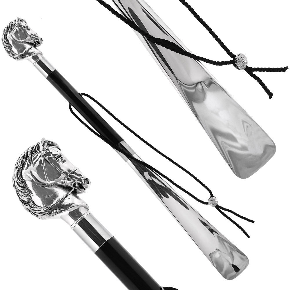 Italian Luxury: Horse Shoehorn, Crafted in Elegant 925r Silver Shoe Horns - Tophatter Daily Deals
