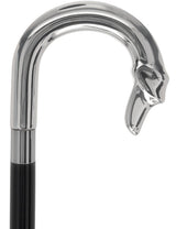 Italian Luxury Canine Majesty Walking Cane: Elegant Design Alpaca Silver Walking Sticks - Tophatter Daily Deals
