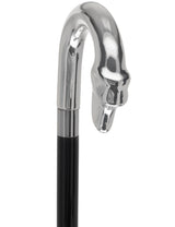 Italian Luxury Canine Majesty Walking Cane: Elegant Design Alpaca Silver Walking Sticks - Tophatter Daily Deals