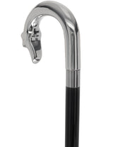 Italian Luxury Canine Majesty Walking Cane: Elegant Design Alpaca Silver Walking Sticks - Tophatter Daily Deals