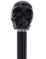 Gothic Elegance Skull Head Walking Stick with Beech wood shaft Alpaca Silver Walking Sticks - Tophatter Daily Deals