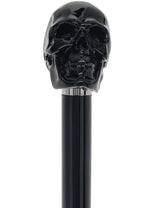 Gothic Elegance Skull Head Walking Stick with Beech wood shaft Alpaca Silver Walking Sticks - Tophatter Daily Deals