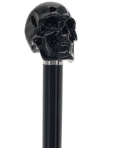 Gothic Elegance Skull Head Walking Stick with Beech wood shaft Alpaca Silver Walking Sticks - Tophatter Daily Deals