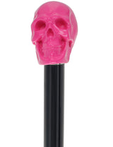 Pink Skull Walking Stick with Beech Wood Shaft Alpaca Silver Walking Sticks - Tophatter Daily Deals