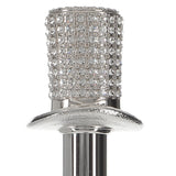 Silver 925r Top Hat - Swarovski Elements Walking Cane w/ Black Beechwood Shaft - Tophatter Daily Deals