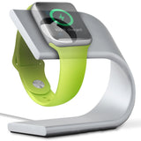 Aluminum alloy U-shaped smart watch charging stand Silver 0 - Tophatter Daily Deals