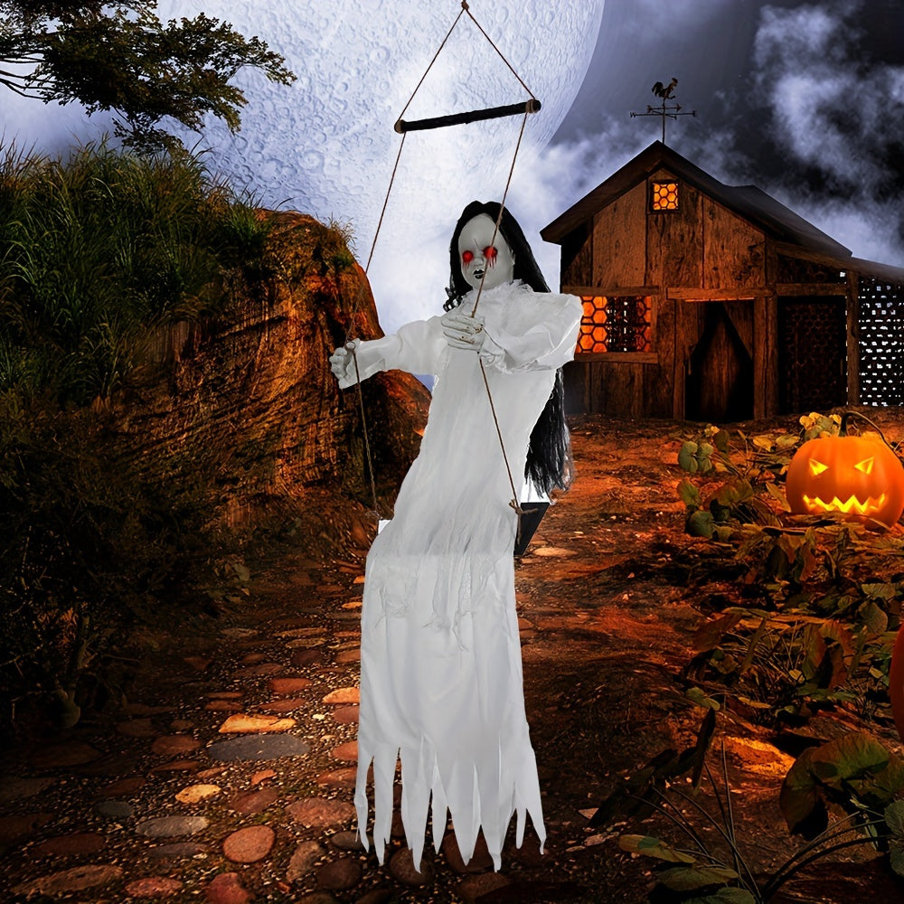 Sound Control Halloween Swing Ghost Decoration Halloween - Tophatter Daily Deals