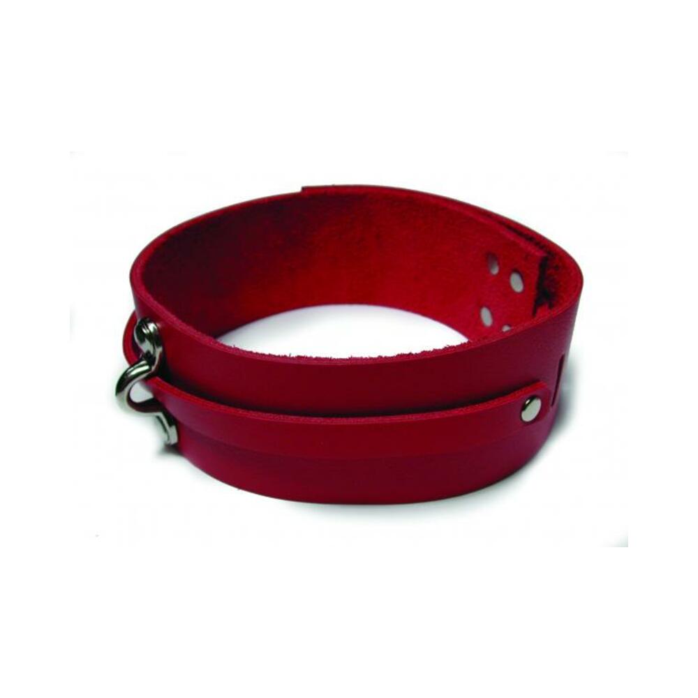 KL Bondage Basics Leather Collar (Red) - Tophatter Daily Deals